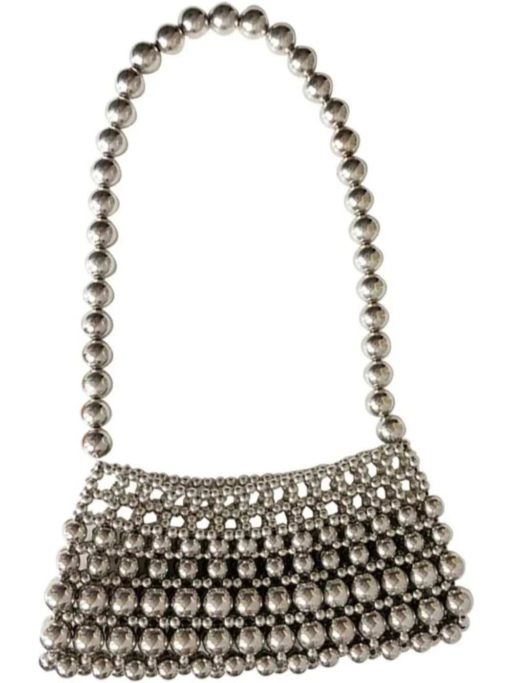 Handmade Beaded Weaving Pearl Crossbody Clutch Bag | Stylish Dopamine Design for